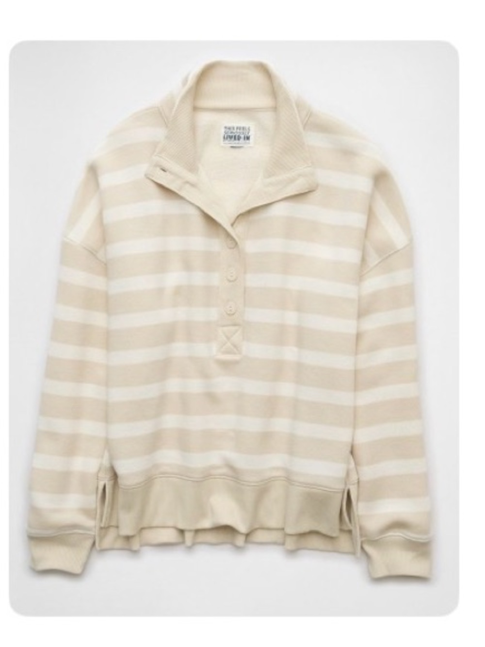 AE Big Hug Henley in Beige size small